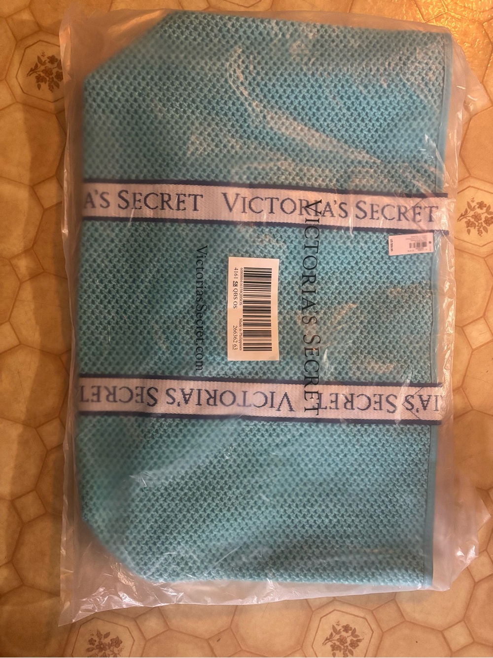 Victoria's Secret Aqua Blue Styled Knit Bag
